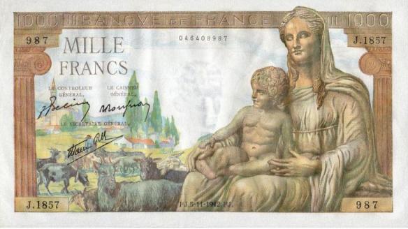 1000_francs_Demeter_1942_A