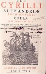Œuvres de Cyrille d'Alexandrie - Imprimerie Royale Paris - MDCXXXVIII
