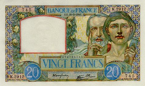20_Francs_TravailSciences_1939
