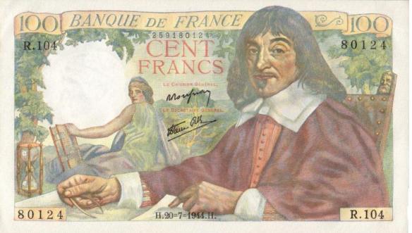 100_Francs_Descartes_1942_1