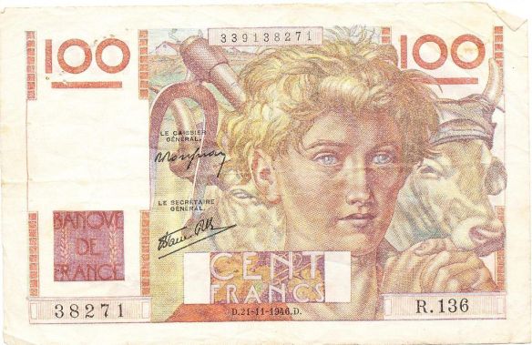 100_Francs_JeunePaysan_1945_a