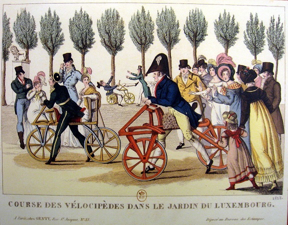 Velocipedes,_Jardin_de_Luxembourg,_1818