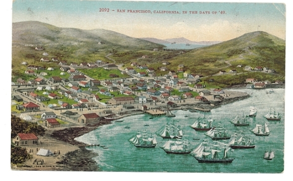 San Francisco Bay 1849, Postcard