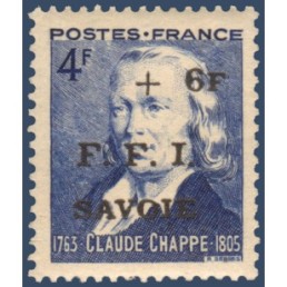 liberation-savoie-n13-claude-chappe-timbre-surcharge-neuf-1944