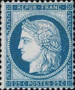  Visitez le site du planchage du timbre  Cérès dentelé n°60B, type II 
